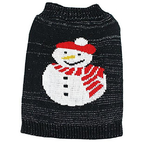 

winter snowman dog sweater