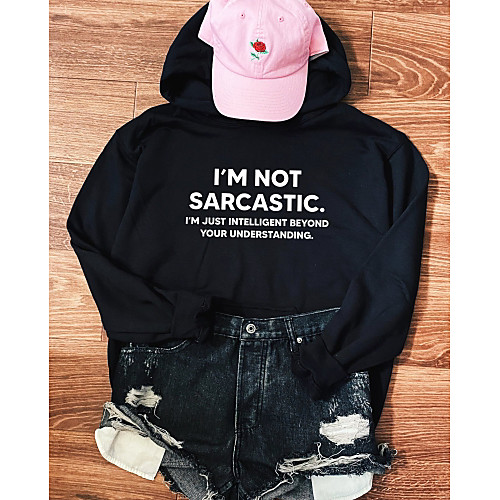 

Women's Pullover Hoodie Sweatshirt Graphic Text Letter Daily Weekend Basic Casual Hoodies Sweatshirts White Black Yellow