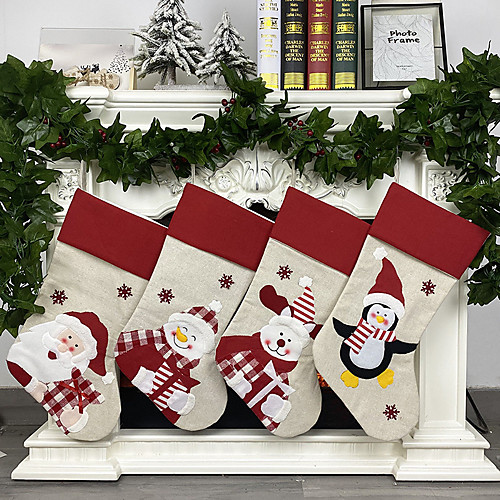 

Christmas Stocking Creative Santa Snowman Elk Gift Bag Candy Bag Christmas Decoration Pendant