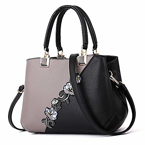 

embroidery women top handle satchel handbags shoulder bag tote purse messenger bags