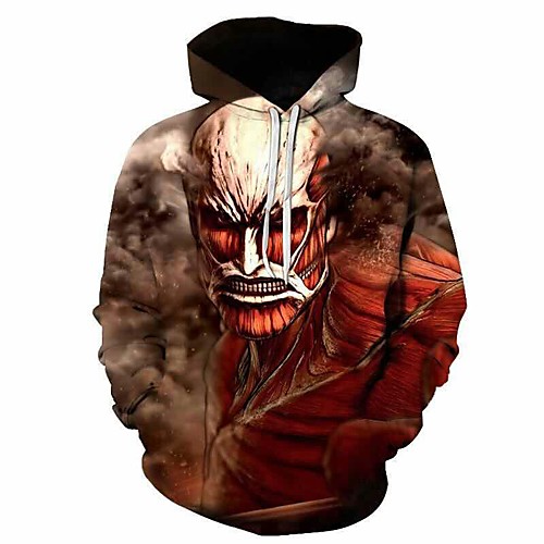 

Inspired by Attack on Titan Armored Titan Cosplay Costume Hoodie Plush Fabric 3D Printing Hoodie For Women's / Men's