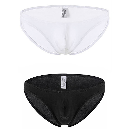 

Men's 2 Piece Basic Briefs Underwear - Normal Low Waist Multi color M L XL