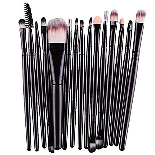 

15 pcs/sets makeup brush set for eye shadow foundation eyebrow lip (pink2-shipped from usa)