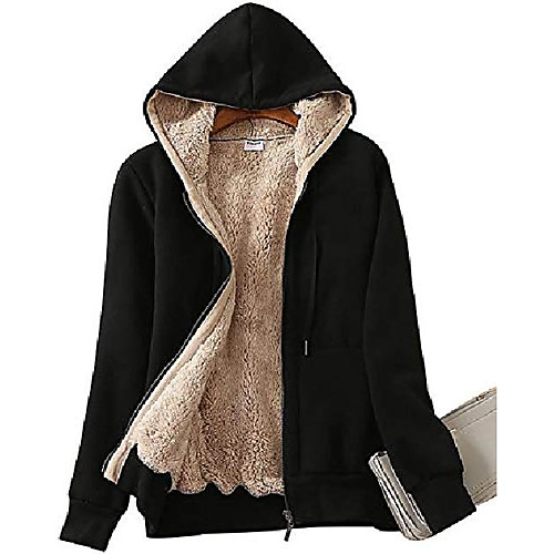

Women's N / A Loose Fit Casual Spring & Fall Jacket Regular Daily Polyester Coat Tops Black