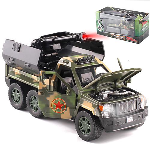 

Alloy SUV Missile Truck Toy Car Pull Back Vehicle Simulation Music & Light All Adults Kids Car Toys