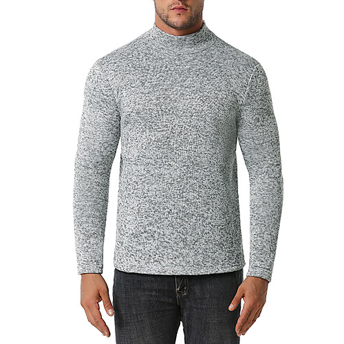 

Men's Solid Color Pullover Long Sleeve Sweater Cardigans Crew Neck Light Brown Light gray Dark Gray