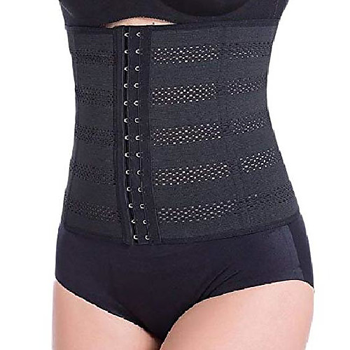 

waist trainer corset breathable and invisible waist shaper training waist cincher for women tummy control(l,black2)