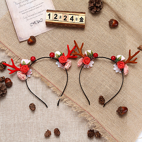 

Christmas Toys Hair Band Photo Booth Props Elk Decoration Party Favors Plastic 2 pcs Kid's Adults 16cm18cm0.3cm Christmas Party Favors Supplies