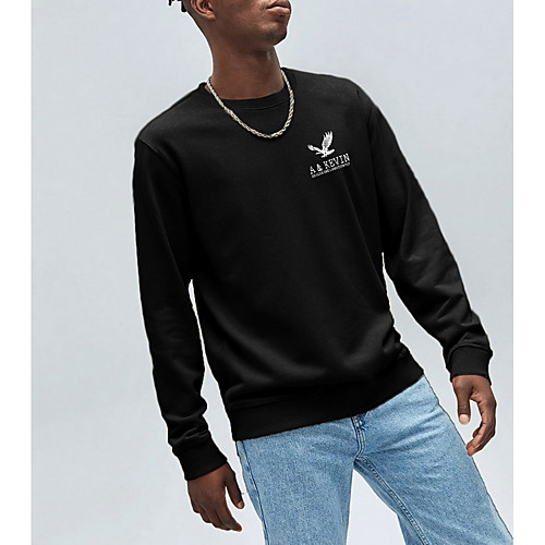 

Men's Pullover Sweatshirt Graphic Basic Hoodies Sweatshirts Black Wine Beige
