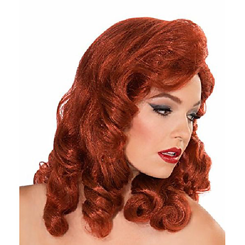 

women's viv pin-up wig, red, one size