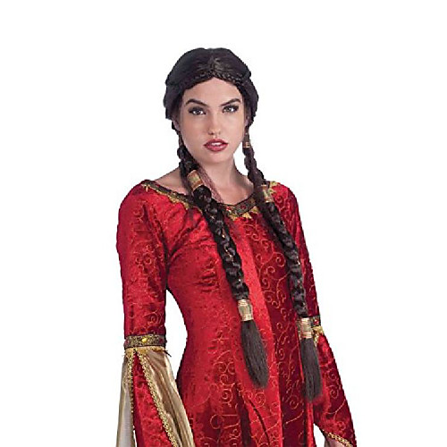 

medieval maiden braided brown wig