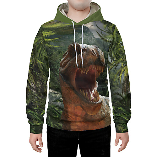 

Men's Pullover Hoodie Sweatshirt Graphic 3D Animal Front Pocket Daily Weekend 3D Print 3D Print Hoodies Sweatshirts Green