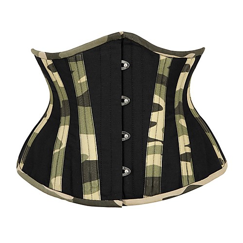 

Women's Buckle Underbust Corset - Camouflage Army Green S M L