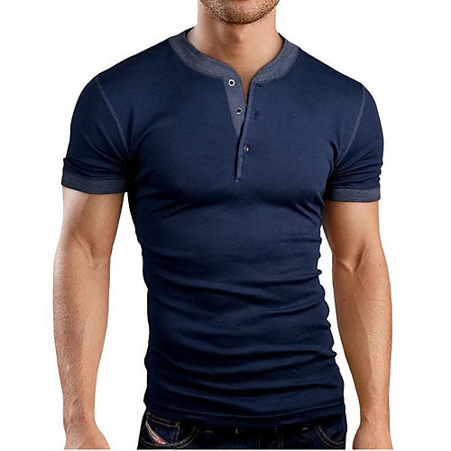 

Men's T shirt Short Sleeve Tops Cotton Streetwear Black Dark Gray