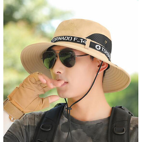 

Men's Sun Hat Polyester Basic - Solid Colored Khaki Dark Gray