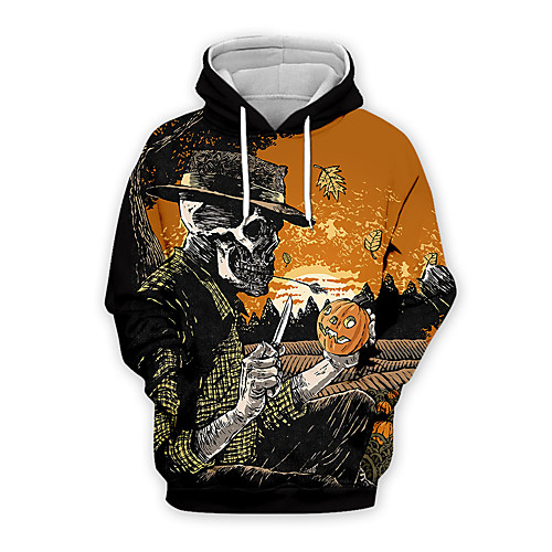

Men's Pullover Hoodie Sweatshirt Graphic Daily Weekend 3D Print Basic Casual Hoodies Sweatshirts Yellow