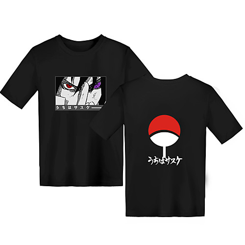 

Inspired by Naruto Cosplay Akatsuki Uchiha Itachi T-shirt Terylene Print Printing T-shirt For Boys'