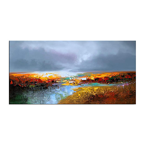 

Oil Painting Hand Painted Horizontal Panoramic Abstract Modern Rolled Canvas (No Frame)