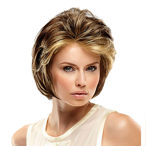 

Synthetic Wig Curly With Bangs Wig Short Light golden Light Brown Synthetic Hair Women's Fashionable Design Easy to Carry Comfy Blonde Light Brown