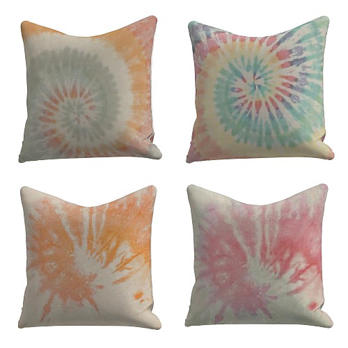 

Cushion Cover 4PC Linen Soft Decorative Square Throw Pillow Cover Cushion Case Pillowcase for Sofa Bedroom 45 x 45 cm (18 x 18 Inch) Superior Quality Mashine Washable