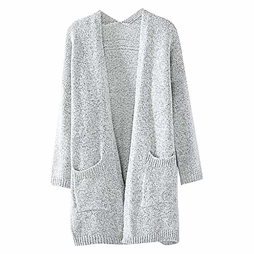 

jacket women's long sleeve solid warm winter loose jacket(gray,m(l))