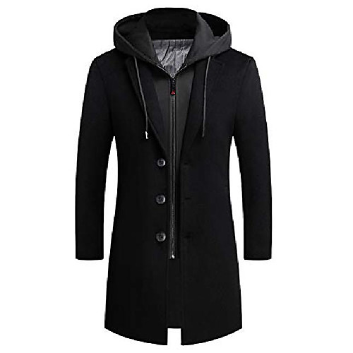 

men's overcoat long pea coat winter trench coat slim-fit business top coat