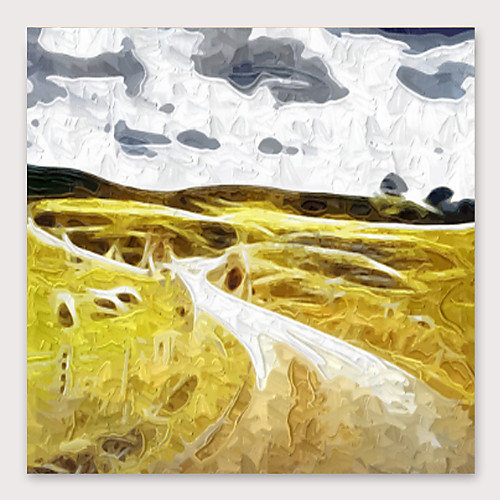 

Oil Painting Hand Painted Square Abstract Modern Stretched Canvas