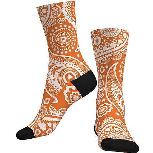 

Crew Socks Compression Socks Calf Socks Athletic Sports Socks Cycling Socks Women's Men's Bike / Cycling Breathable Soft Comfortable 1 Pair Paisley Cotton Orange S M L / Stretchy
