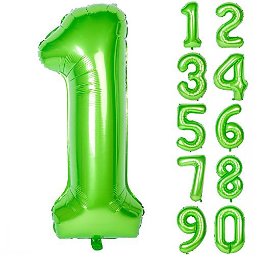 

40 inch green large numbers 0-9 birthday party decorations helium foil mylar big number balloon digital