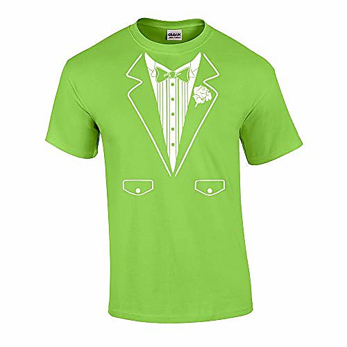 

tuxedo t-shirt formal tuxedo with bowtie-lime-medium