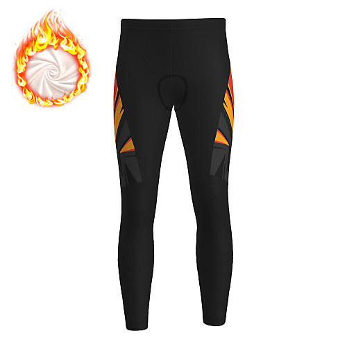 

21Grams Men's Cycling Tights Cycling Pants Winter Fleece Bike Tights Padded Shorts / Chamois Pants Fleece Lining Breathable Warm Sports Black Mountain Bike MTB Road Bike Cycling Clothing Apparel Bike