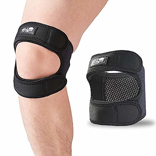 

patellar tendon support strap (small/medium), knee pain relief adjustable neoprene knee strap for running, arthritis, jumper, tennis injury recovery