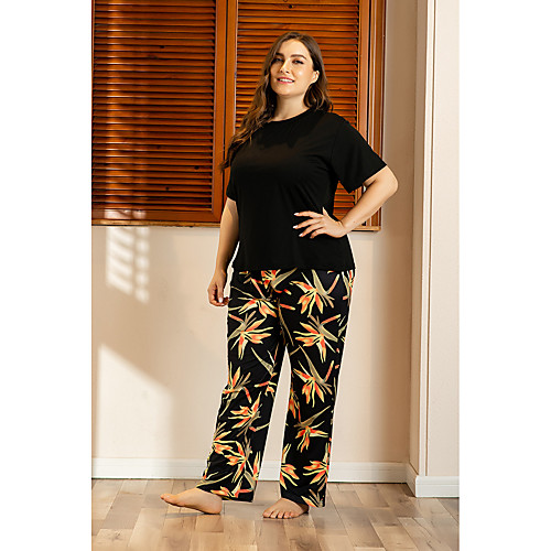 

Women's Home Polyester Loungewear Graphic XL Black