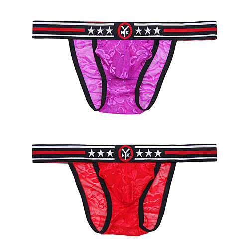 

Men's 2 Piece Basic G-string Underwear - Normal Low Waist Multi color M L XL