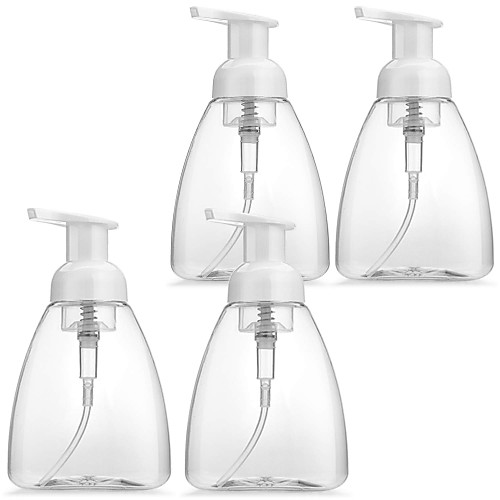 

Foaming Soap Dispenser 4 Pack Hand Soap Dispensers Refillable Plastic Foam Soap Dispenser Bottle for Kitchen Bathroom