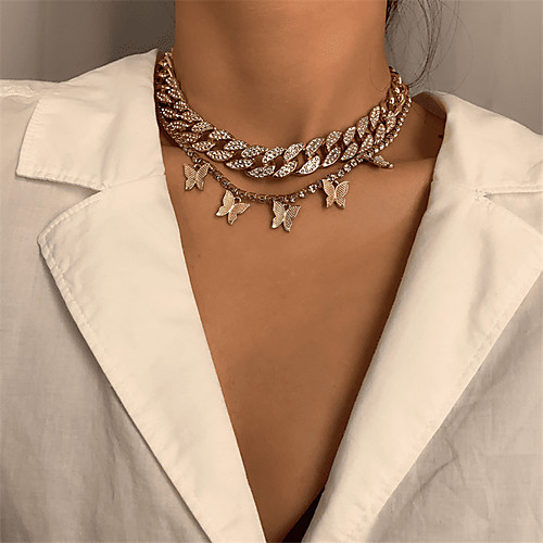 

Women's Necklace Butterfly Boho Alloy Gold Silver 38 cm Necklace Jewelry 1pc For Birthday Party Beach