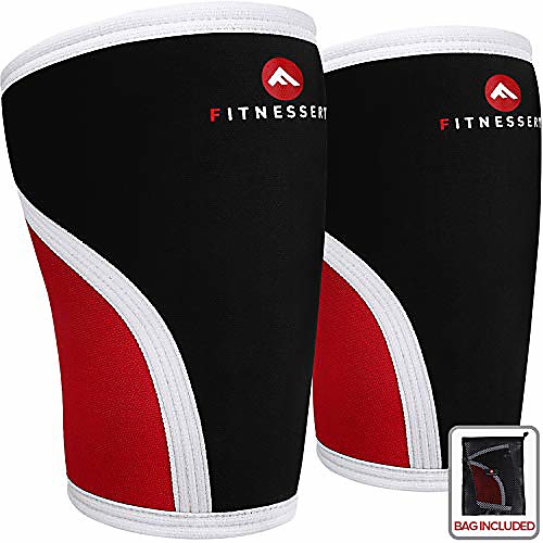 

knee sleeves for crossfit, powerlifting, weightlifting and knee support - 7mm knee sleeves - knee sleeves crossfit - knee sleeves powerlifting - knee compression sleeve x 2 (x-large)