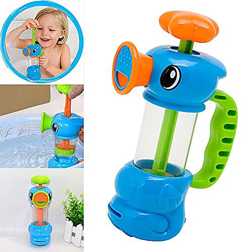 

kids bath toy, pump pumping spray water duck bath shower swimming pool playing toys for kids baby (blue)