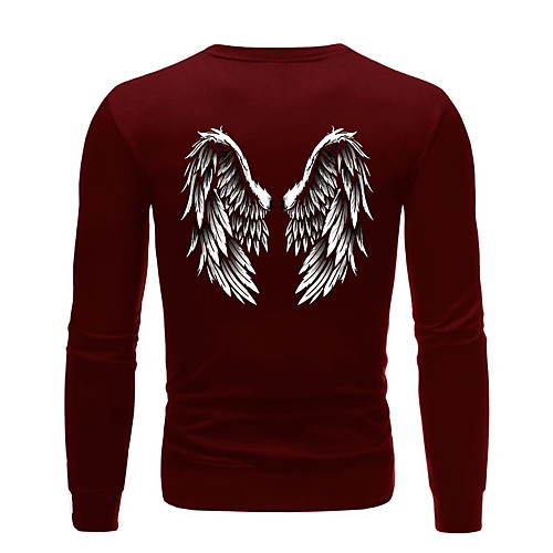 

Men's Pullover Sweatshirt Graphic Basic Hoodies Sweatshirts Black Wine Light gray