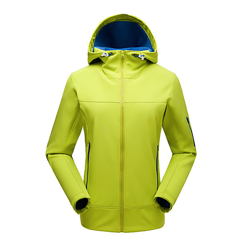 

Women's Hiking Jacket Winter Outdoor Solid Color Waterproof Windproof Fleece Lining Breathable Jacket Single Slider Hunting Ski / Snowboard Fishing Black Blue Green Rose Red / Warm