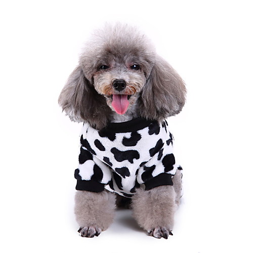 

Dog Jumpsuit Pajamas Milk Cows Cute Casual / Daily Winter Dog Clothes Puppy Clothes Dog Outfits Warm White Costume for Girl and Boy Dog Polyster S M L XL