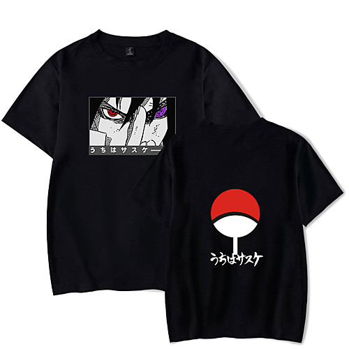 

Inspired by Naruto Cosplay Akatsuki Uchiha Itachi T-shirt Polyester / Cotton Blend Print Printing T-shirt For Women's / Men's