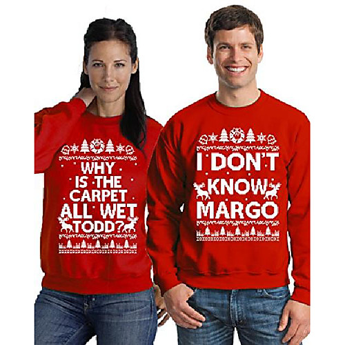 

margo todd sweatshirts todd margo sweaters couples christmas sweater red red men small/ladies xx-large