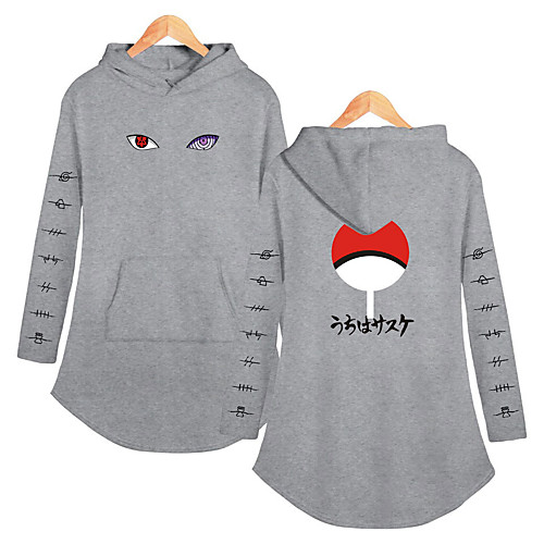 

Inspired by Naruto Cosplay Akatsuki Uchiha Itachi Dress Hoodie Polyester / Cotton Blend Print Printing Dress For Women's