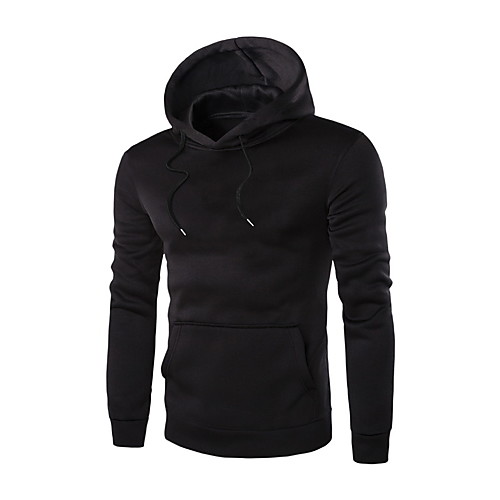 

Men's Pullover Hoodie Sweatshirt Solid Color Hooded Basic Hoodies Sweatshirts Long Sleeve Black Wine Light gray