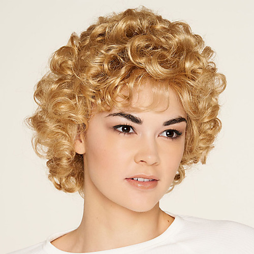 

Synthetic Wig Curly Asymmetrical Wig Blonde Short Brown Blonde Synthetic Hair Women's Fashionable Design Exquisite Comfy Blonde Brown