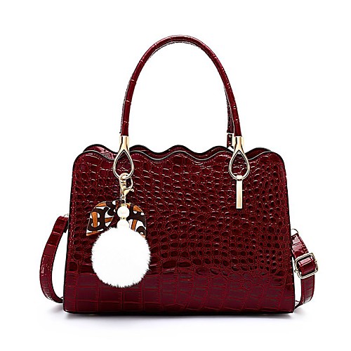 

Women's Bags Satchel Top Handle Bag Date Office & Career 2021 Handbags Black Red Brown