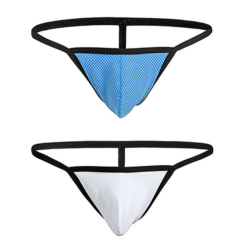 

Men's 2 Piece Basic G-string Underwear - Normal Low Waist Multi color M L XL