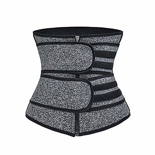 

sweat waist trainer for women corset shaper sport waist trimmer belt belly band cincher weight loss shapewear(xxl) gray