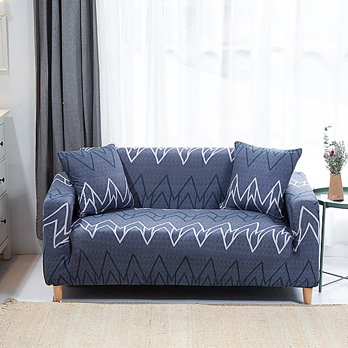 

Line Print Sofa Cover Couch Cover Furniture Protector Soft Stretch Sofa Slipcover Spandex Jacquard Fabric Super Fit for 1~4 Cushion Couch and L Shape Sofa,Easy to Install
